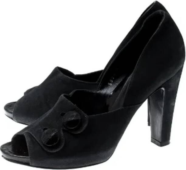 Sergio Rossi Pre-owned Suede heels Black Dames