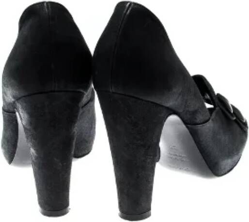 Sergio Rossi Pre-owned Suede heels Black Dames