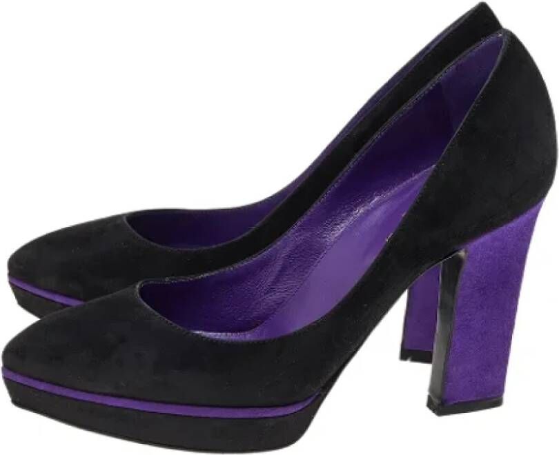 Sergio Rossi Pre-owned Suede heels Black Dames