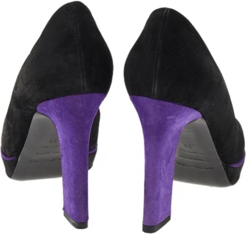 Sergio Rossi Pre-owned Suede heels Black Dames