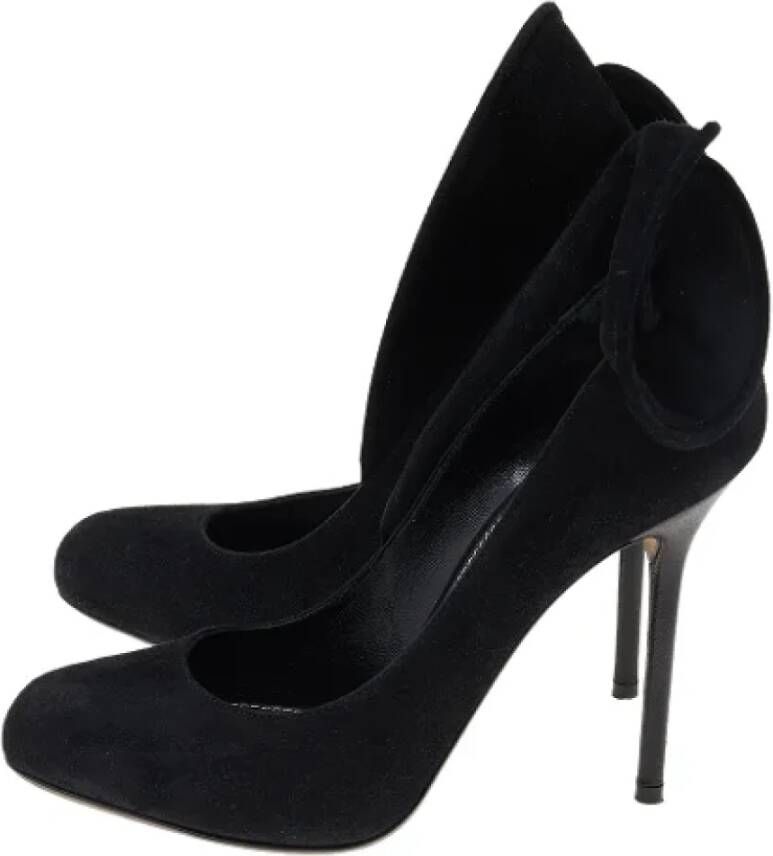 Sergio Rossi Pre-owned Suede heels Black Dames