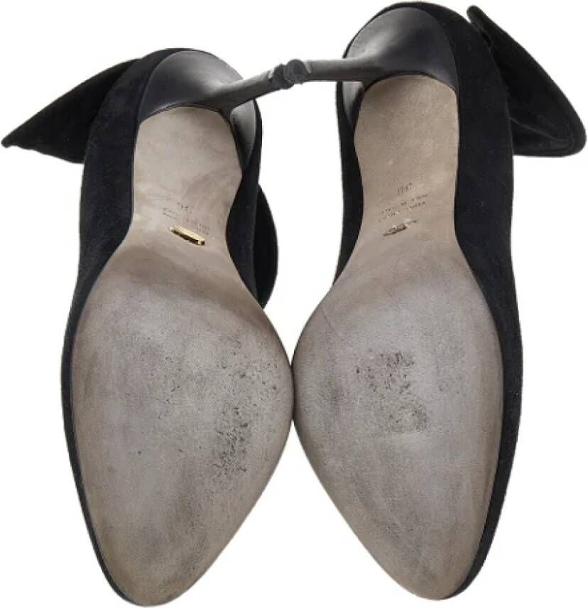 Sergio Rossi Pre-owned Suede heels Black Dames