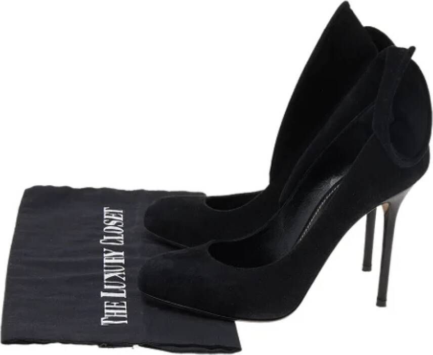 Sergio Rossi Pre-owned Suede heels Black Dames