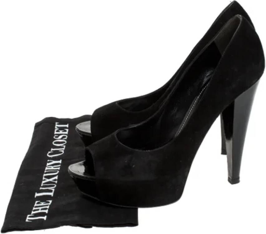 Sergio Rossi Pre-owned Suede heels Black Dames