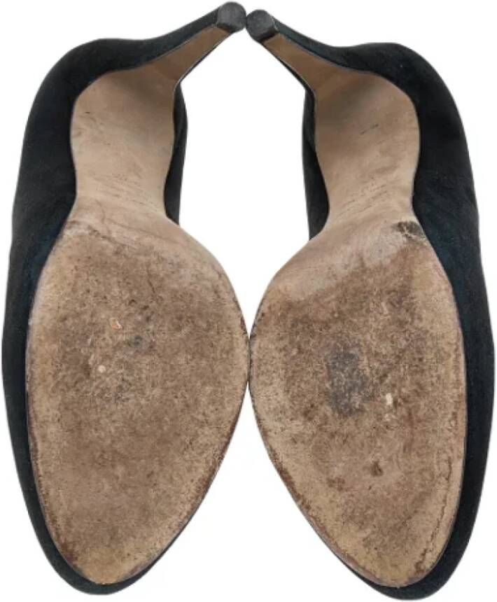 Sergio Rossi Pre-owned Suede heels Black Dames