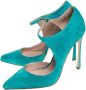 Sergio Rossi Pre-owned Suede heels Blue Dames - Thumbnail 3