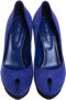 Sergio Rossi Pre-owned Suede heels Blue Dames - Thumbnail 2