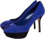 Sergio Rossi Pre-owned Suede heels Blue Dames - Thumbnail 3