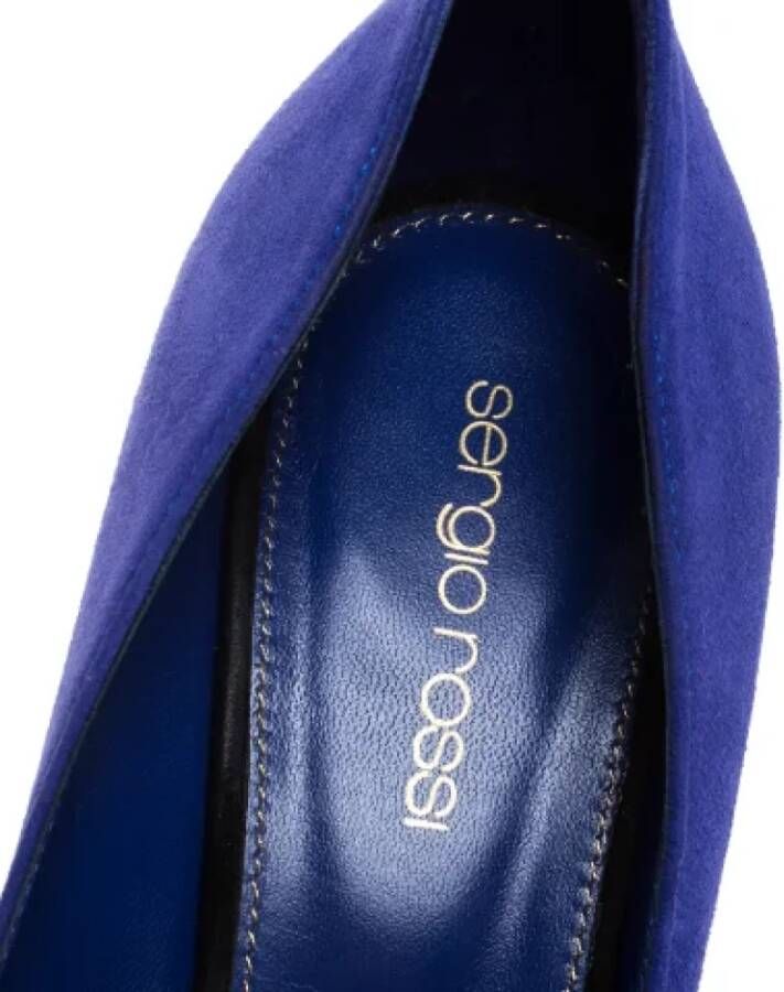 Sergio Rossi Pre-owned Suede heels Blue Dames