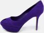 Sergio Rossi Pre-owned Suede heels Blue Dames - Thumbnail 2