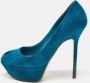 Sergio Rossi Pre-owned Suede heels Blue Dames - Thumbnail 2