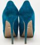 Sergio Rossi Pre-owned Suede heels Blue Dames - Thumbnail 5