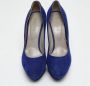 Sergio Rossi Pre-owned Suede heels Blue Dames - Thumbnail 3