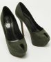 Sergio Rossi Pre-owned Suede heels Green Dames - Thumbnail 4