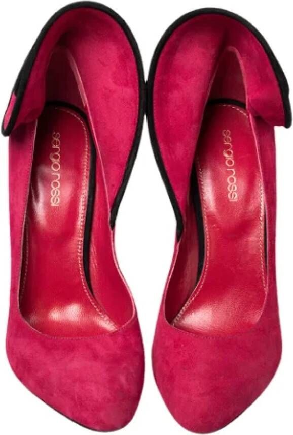 Sergio Rossi Pre-owned Suede heels Pink Dames