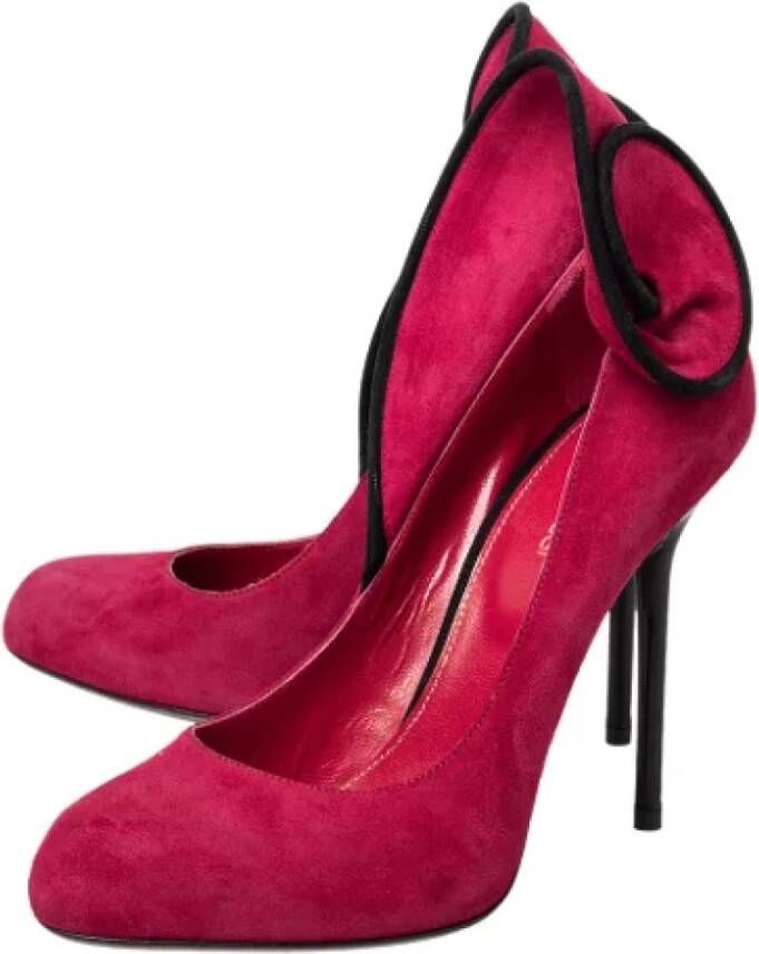 Sergio Rossi Pre-owned Suede heels Pink Dames