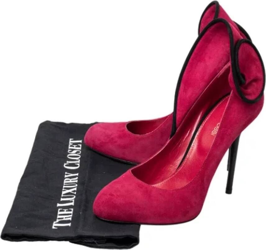 Sergio Rossi Pre-owned Suede heels Pink Dames