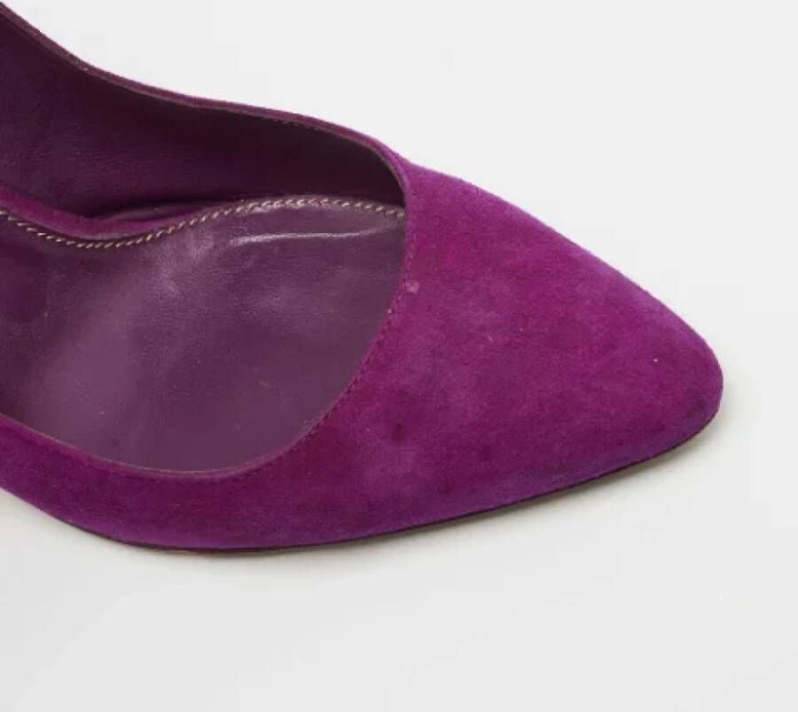 Sergio Rossi Pre-owned Suede heels Purple Dames