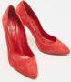 Sergio Rossi Pre-owned Suede heels Red Dames - Thumbnail 4