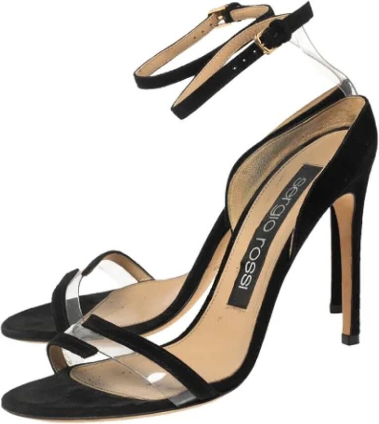 Sergio Rossi Pre-owned Suede sandals Black Dames