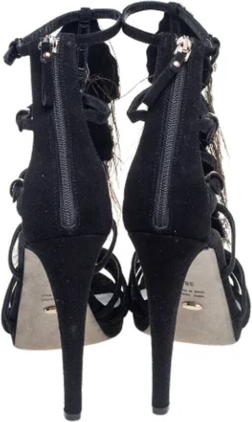 Sergio Rossi Pre-owned Suede sandals Black Dames