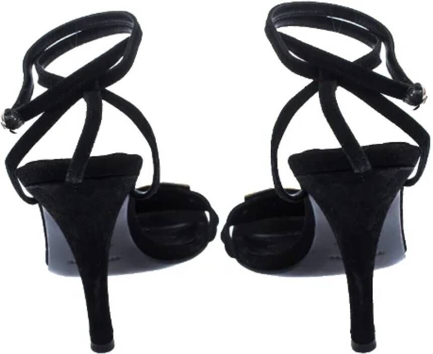 Sergio Rossi Pre-owned Suede sandals Black Dames