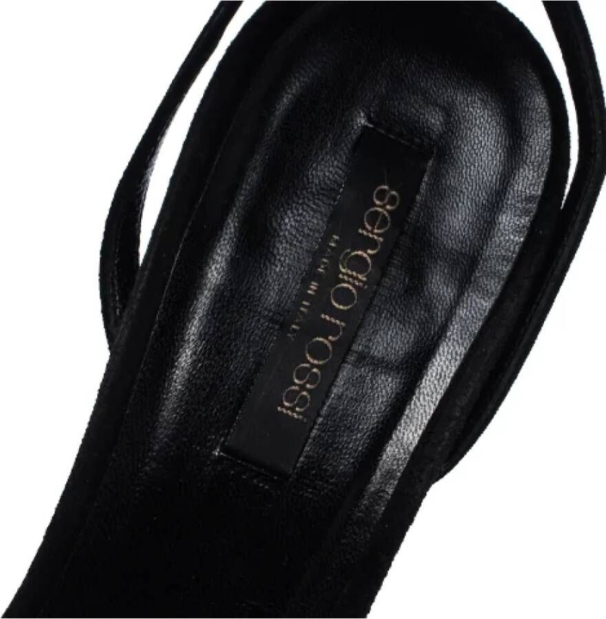 Sergio Rossi Pre-owned Suede sandals Black Dames