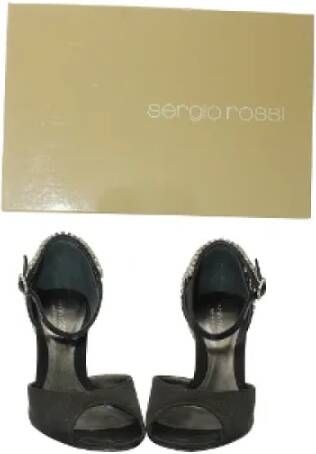 Sergio Rossi Pre-owned Suede sandals Black Dames