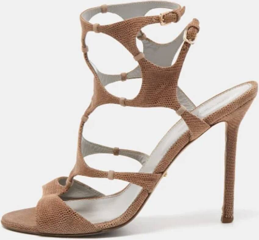 Sergio Rossi Pre-owned Suede sandals Brown Dames