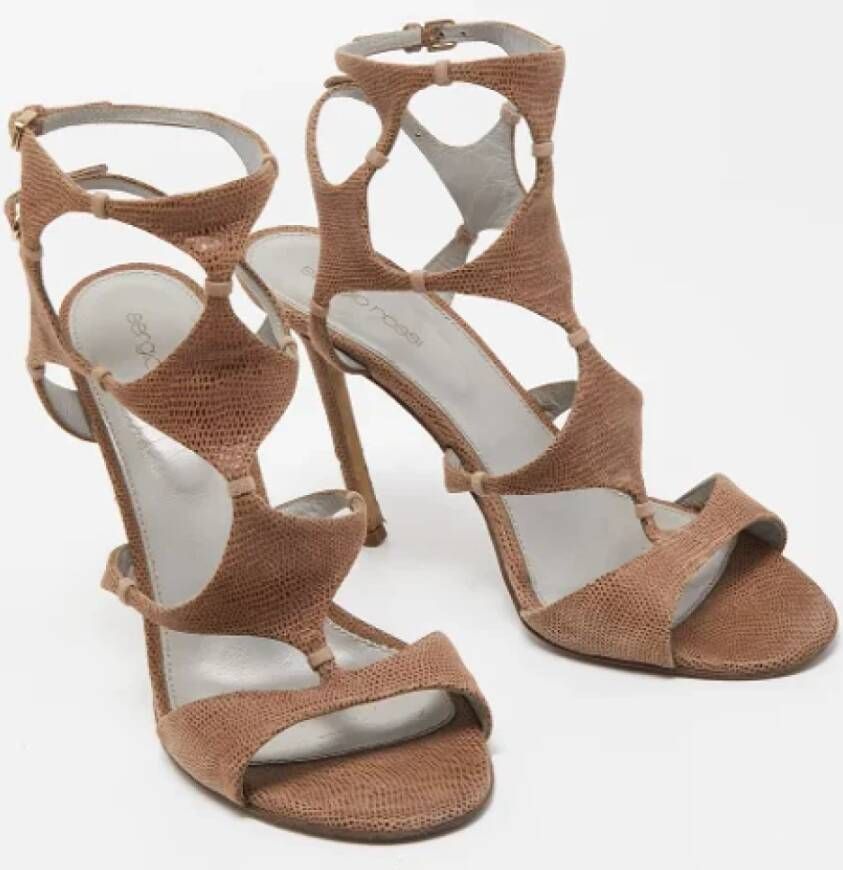 Sergio Rossi Pre-owned Suede sandals Brown Dames