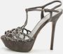 Sergio Rossi Pre-owned Suede sandals Gray Dames - Thumbnail 2