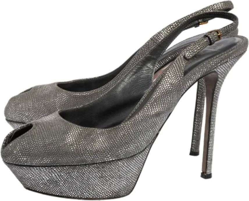 Sergio Rossi Pre-owned Suede sandals Gray Dames