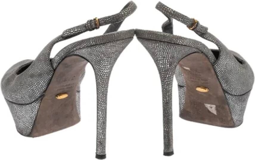 Sergio Rossi Pre-owned Suede sandals Gray Dames
