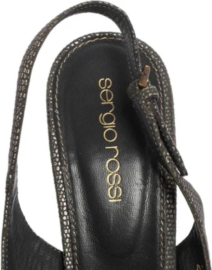 Sergio Rossi Pre-owned Suede sandals Gray Dames