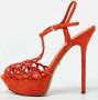 Sergio Rossi Pre-owned Suede sandals Orange Dames - Thumbnail 2