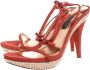 Sergio Rossi Pre-owned Suede sandals Red Dames - Thumbnail 3