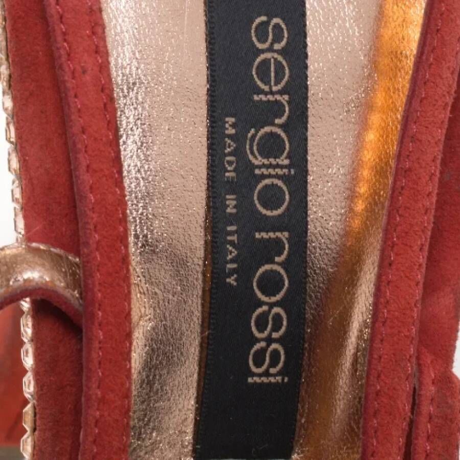 Sergio Rossi Pre-owned Suede sandals Red Dames