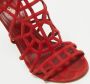 Sergio Rossi Pre-owned Suede sandals Red Dames - Thumbnail 7