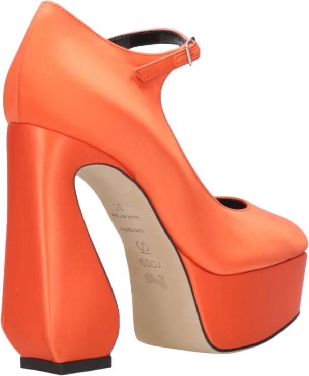 Sergio Rossi Koraal Platform Mary Jane Pumps Oranje Dames