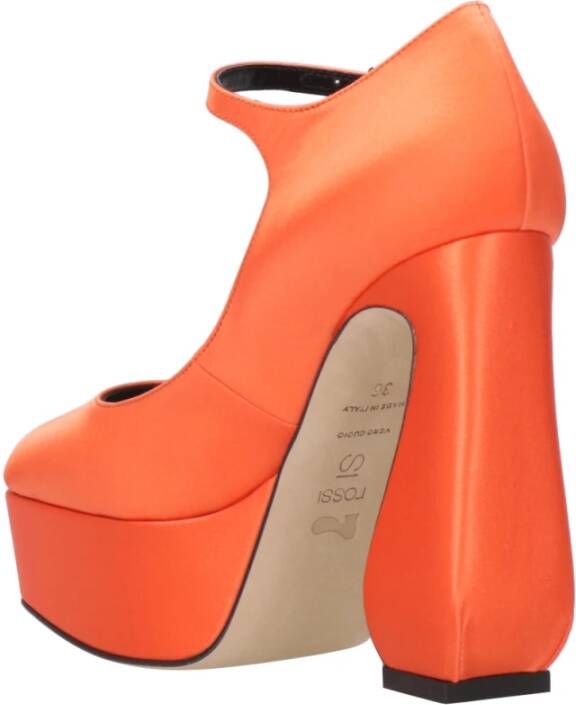 Sergio Rossi Koraal Platform Mary Jane Pumps Oranje Dames