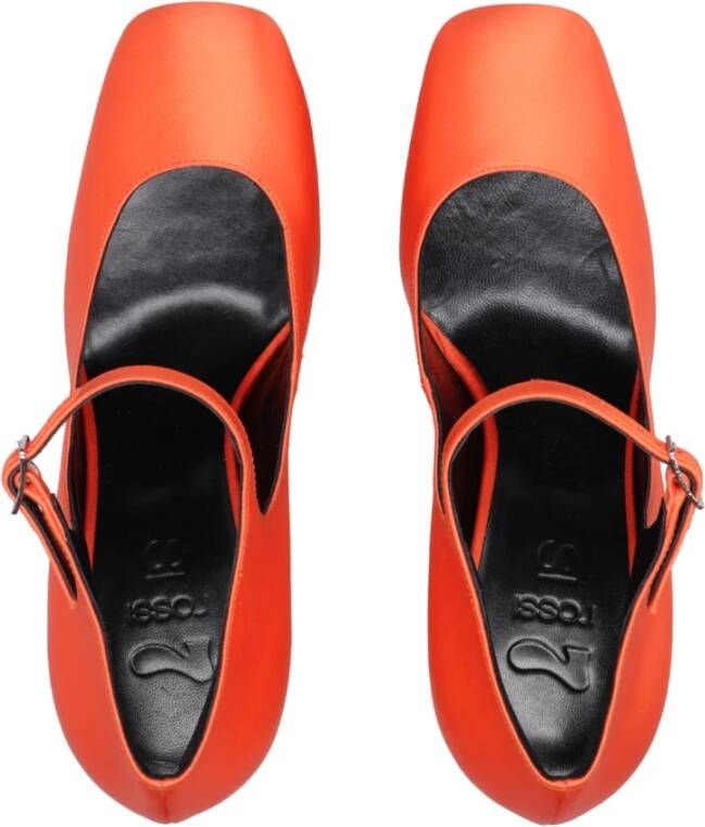 Sergio Rossi Koraal Platform Mary Jane Pumps Oranje Dames