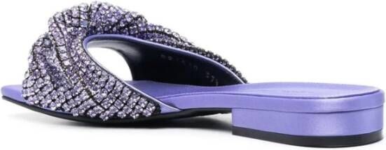 Sergio Rossi Kristal Slippers Paars Dames