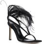 Sergio Rossi Zwarte Stiletto Sandalen met Veren Detail Zwart Dames - Thumbnail 2