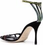 Sergio Rossi Zwarte sandalen met hoge hak en kristallen versiering Zwart Dames - Thumbnail 4