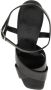 Sergio Rossi Leren sandalen met gekruiste banden en verstelbare enkelband Black Dames - Thumbnail 2