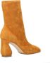 Sergio Rossi Bruine leren enkellaarzen Bruin Dames - Thumbnail 3