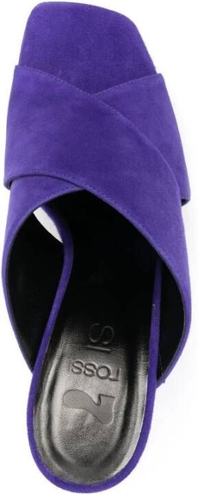 Sergio Rossi Paarse Slippers met 135mm Hak Paars Dames