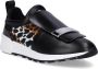 Sergio Rossi Slip Ons Sr.1 Running Kalbsleder Glitzer Zwart Dames - Thumbnail 4