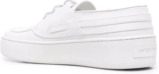Sergio Rossi Witte Leren Lage Sneakers