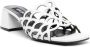 Sergio Rossi Witte Sandalen met Open Neus en Lage Blokhak White Dames - Thumbnail 2